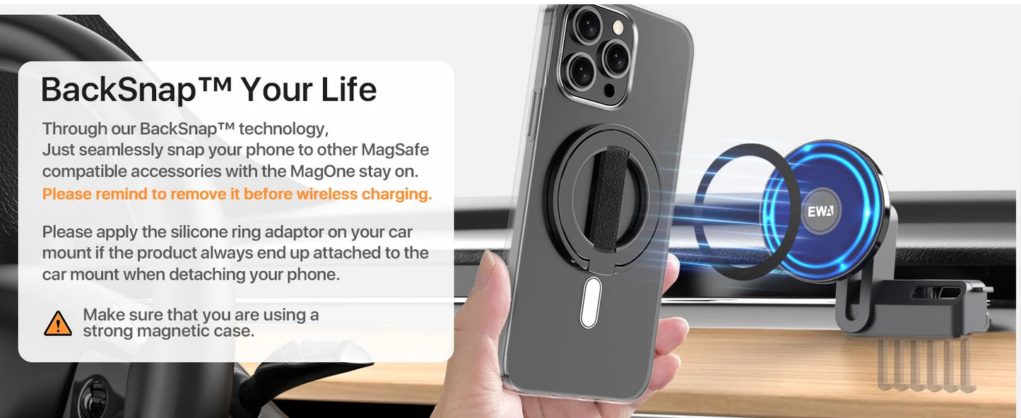 EWA MagOne Ultra Cell Phone Holder Kickstand Ring