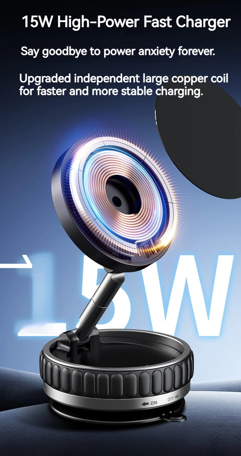 15W Universal Car Magnetic Phone Wireless Charging Holder