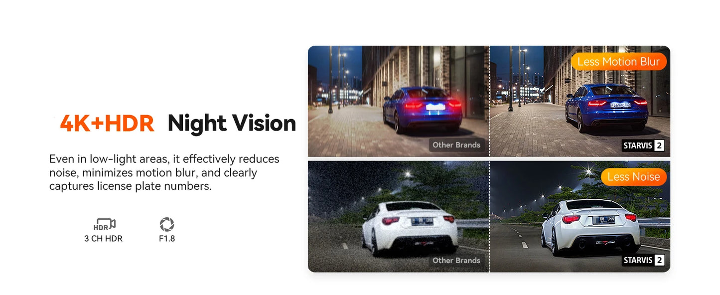 3 Channel Car DVR UHD 4K 3-Lens Inside Vehicle Dash Cam