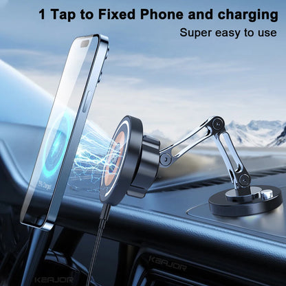 Magnetic Car Phone Holder Wireless Car Charger Mount Stand