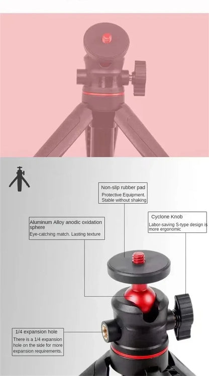 FGCLSY Extension Pole Tripod, Mini Selfie Stick Tripod Stand