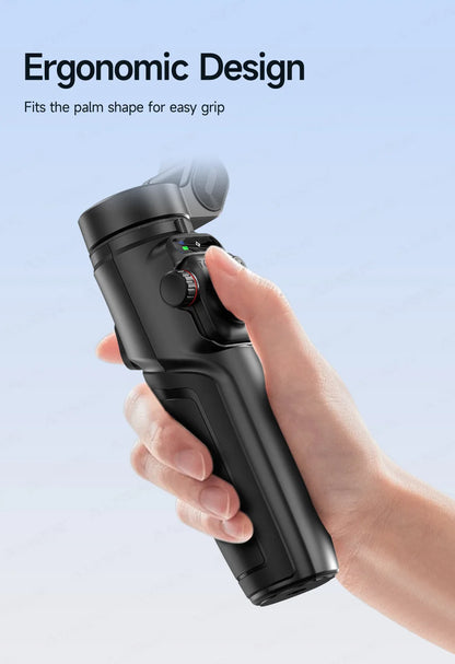 Foldable 3-Axis Phone Gimbal Stabilizer with Telescopic Rod