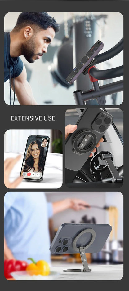 Double-Sided Magnetic Phone Ring Holder for MagSafe Kickstand