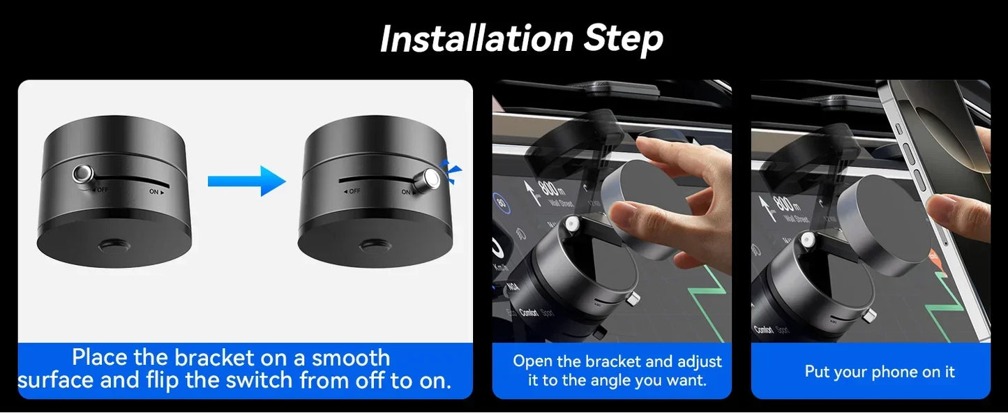 Car Foldable 360° Rotation Phone Holder Display GPS Cellphone Mount