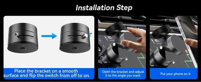 Car Foldable 360° Rotation Phone Holder Display GPS Cellphone Mount