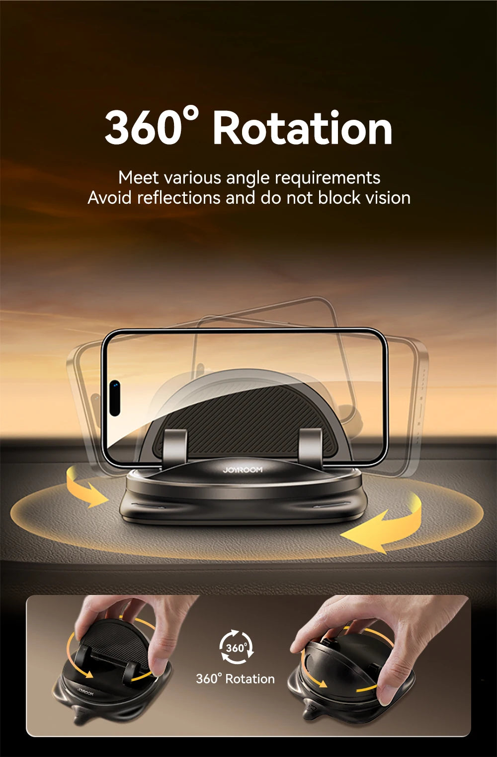 Joyroom Universal Car Phone Holder 360° Rotation Silicone