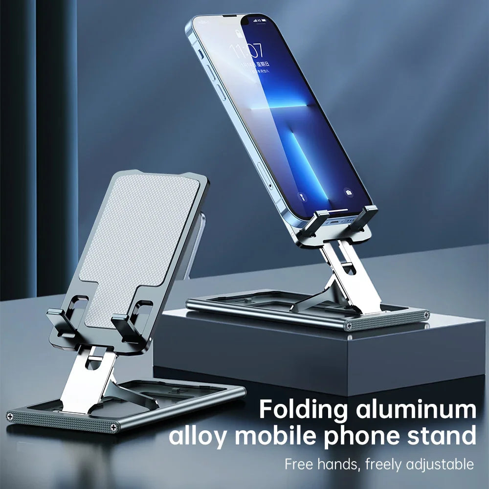 Folding Metal Phone Stand Solid Support Kickstand Phone Holder