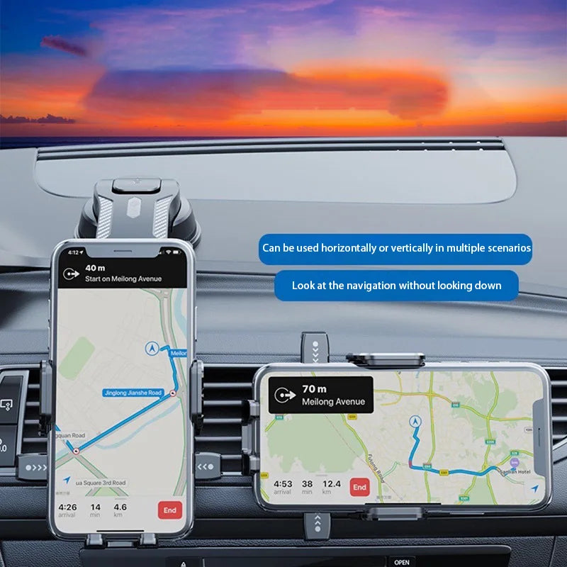 Car Phone Holder Suction Cup Windshield Dashboard Mount 360° Rotatable