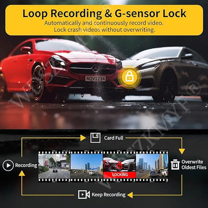360°Auto Camera 1080P Video Recorder 3/4 Lens WIFI DashCam