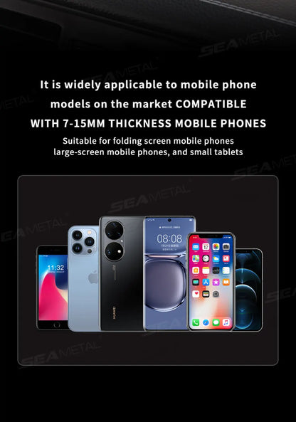 SEAMETAL Car Phone Holder Mount 360° Rotatable Wireless Charger