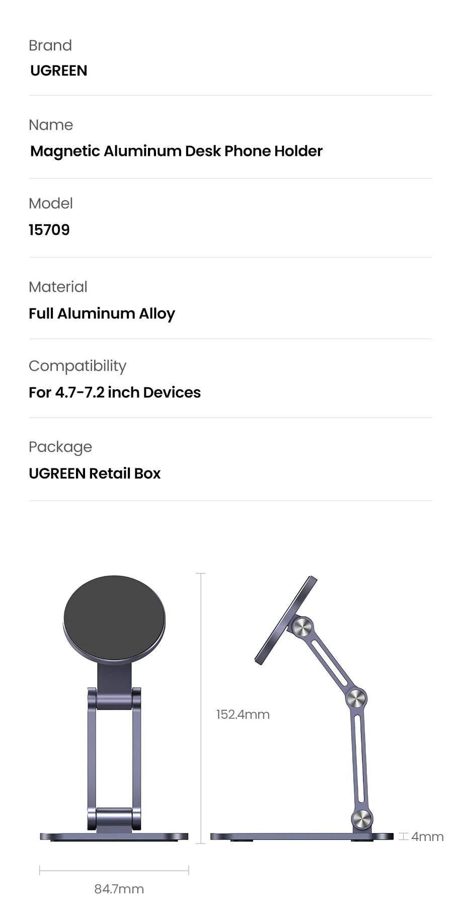 UGREEN Magnetic Phone Stand Mobile Phone Holder