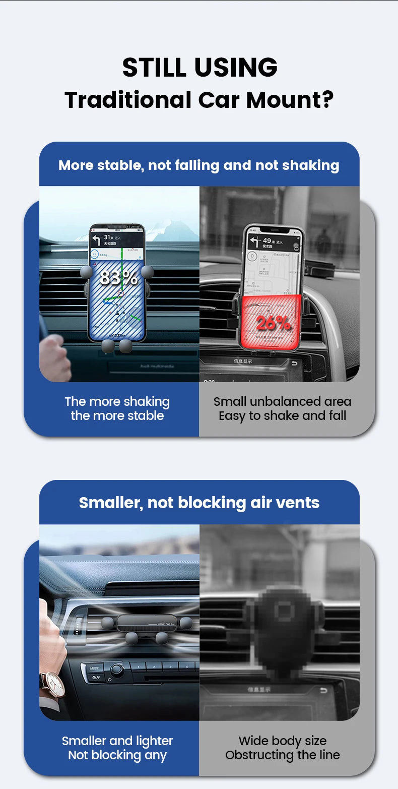 Gravity Car Phone Holder Air Vent Mount Cell Phone Holder