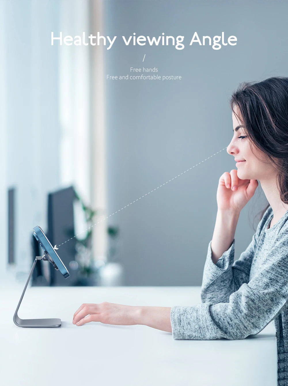 Desktop Magnetic Mobile Phones Holder Aluminum Bracket