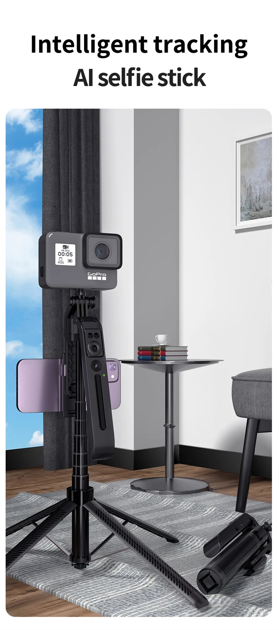 COOL DIER C12 New Selfie Stick Gimbal Stabilizer