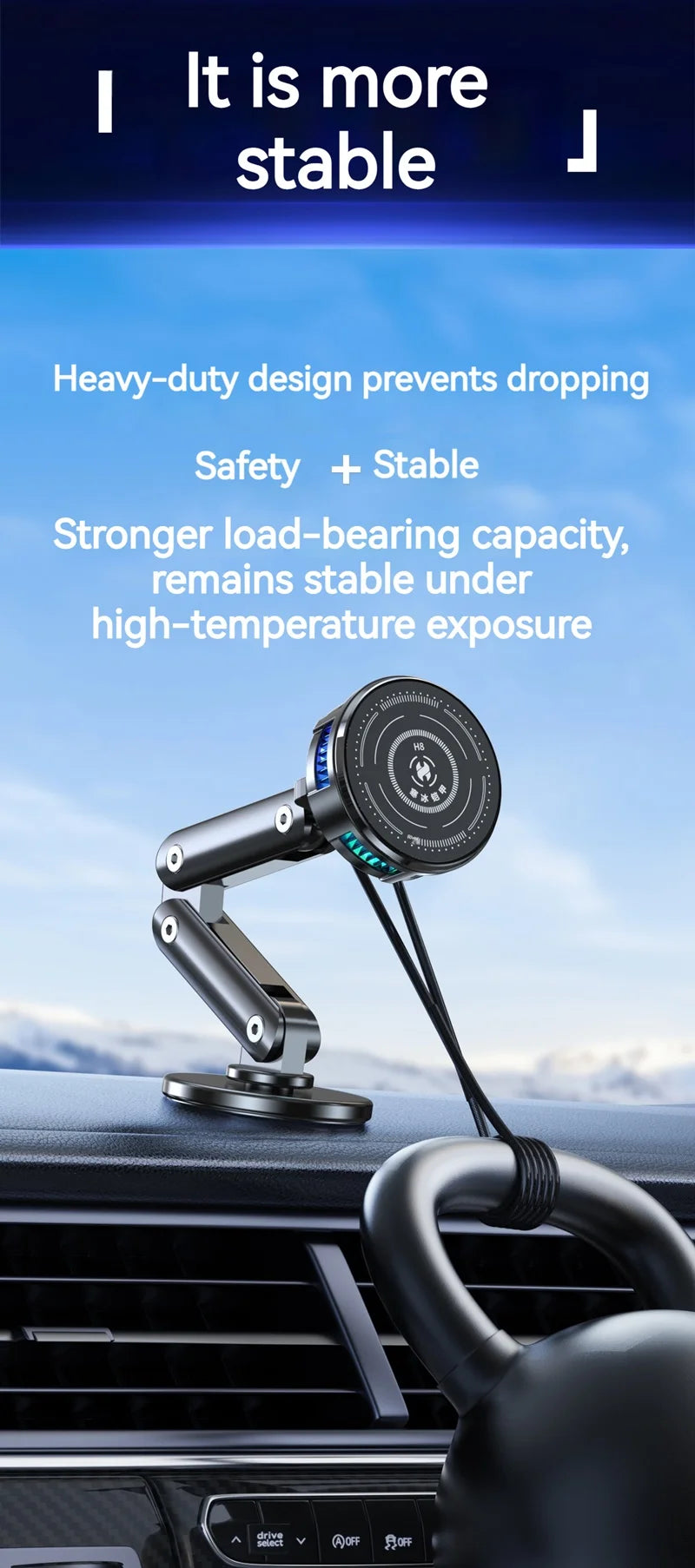 Universal Metal Car Magnetic Semiconductor Cooling Phone Holder
