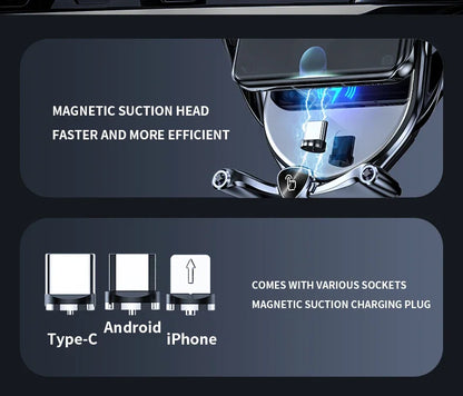 Car Phone Holder 15W Wireless Fast Charger Magnetic Charger