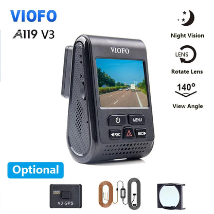 VIOFO A119 V3 2K Car DVR Super Night Vision Quad HD Dash Camera