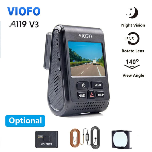 VIOFO A119 V3 2K Car DVR Super Night Vision Quad HD Dash Camera