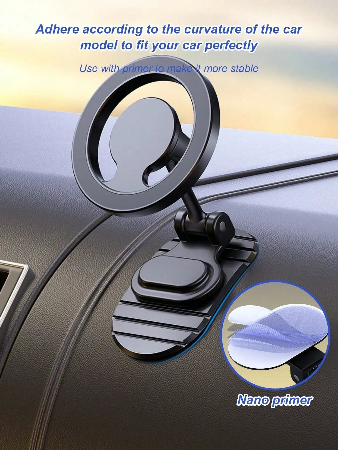360° Rotating Magnetic Car Phone Holder Foldable