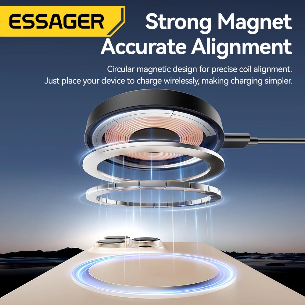Magnetic 15W Wireless Charger Fast Charging Pad Stand