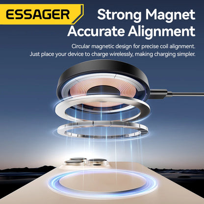 Magnetic 15W Wireless Charger Fast Charging Pad Stand