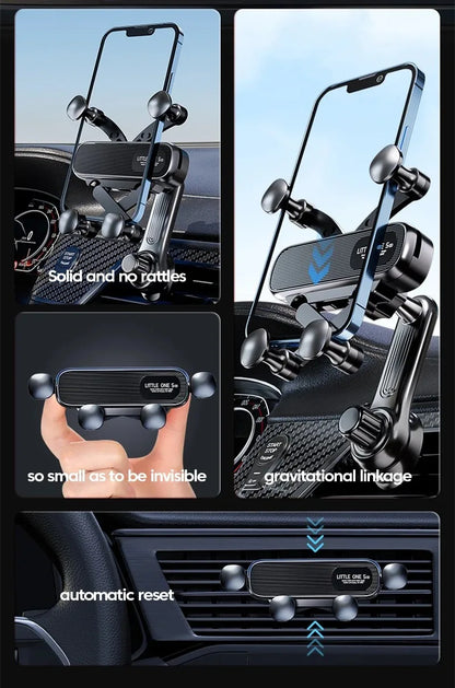Gravity Car Phone Holder Air Vent Easy Install 360° Rotatable