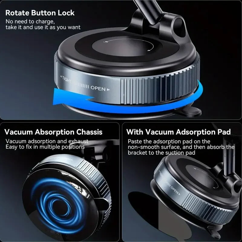 Adjustable Vacuum Magnetic Mount Car Phone Holder Upgrade