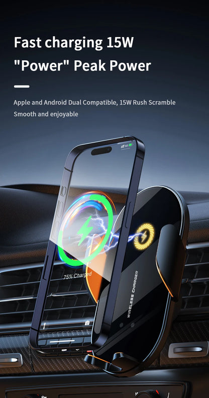 Car Wireless Phone Holder Stand 66W Fast Charging Station Charger