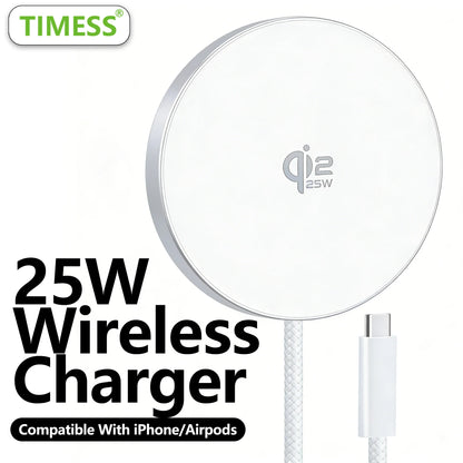 TIMESS QI2 25W Fast Wireless Charger 2-IN-1 Charging