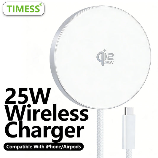 TIMESS QI2 25W Fast Wireless Charger 2-IN-1 Charging