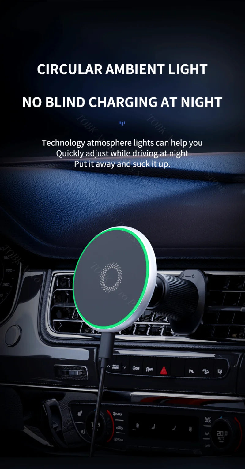 Magnetic Phone Holder for Audi Q7 Wireless Charging