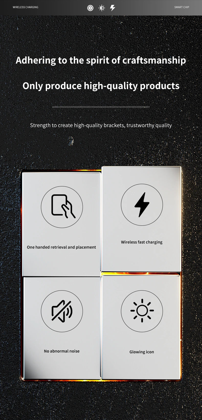 66W Magnetic Head Car Phone Holder 15W Fast Wireless Charger