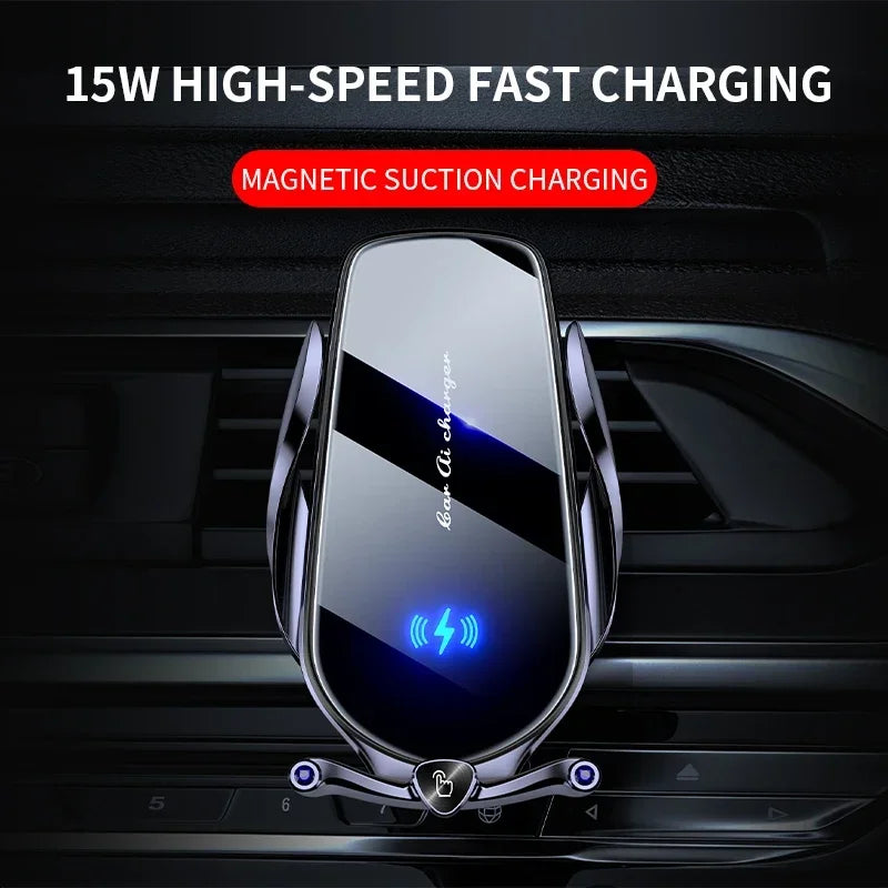 Car Phone Holder 15W Wireless Fast Charger Magnetic Charger
