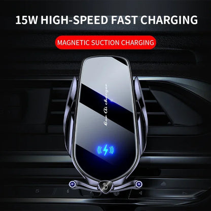 Car Phone Holder 15W Wireless Fast Charger Magnetic Charger