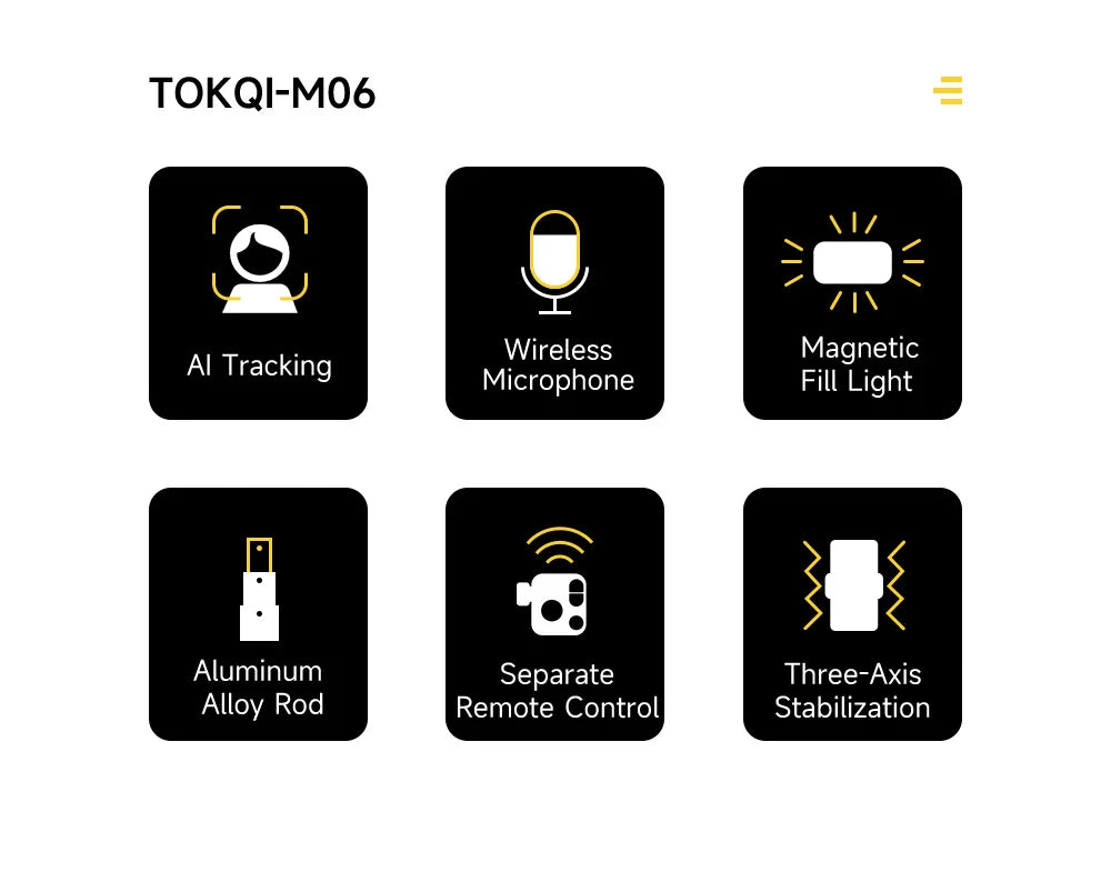 Foldable 3-Axis Phone Gimbal Stabilizer with Telescopic Rod