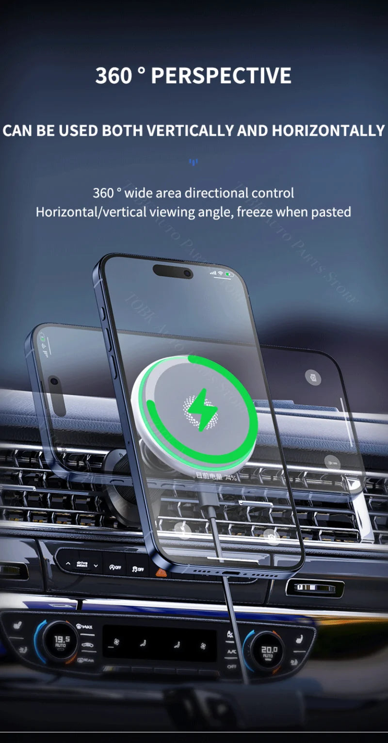 Magnetic Phone Holder for Audi Q7 Wireless Charging