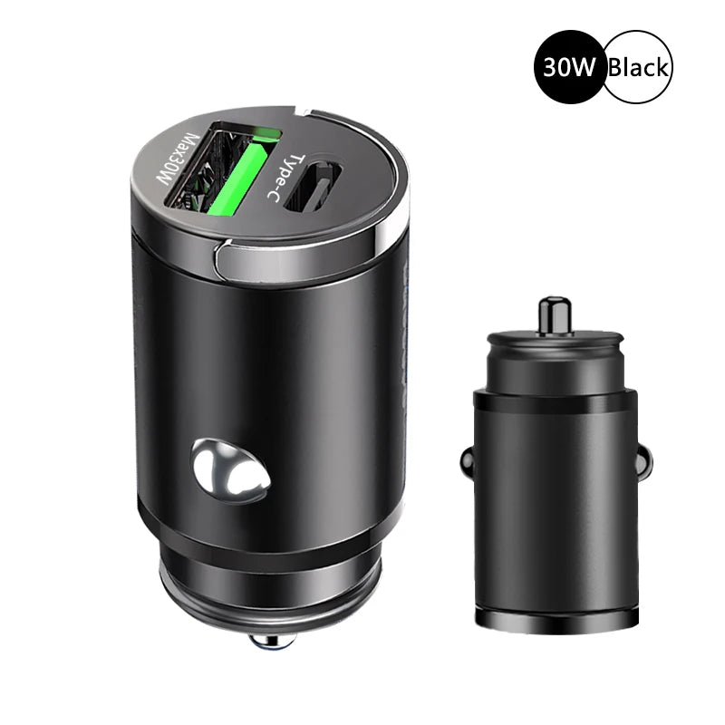 100W Mini Car Charger Lighter Fast Charging Phone Charger