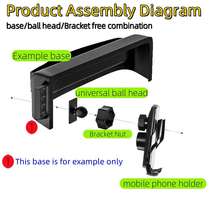 Car Phone Holder Screen Panel Fixed Base