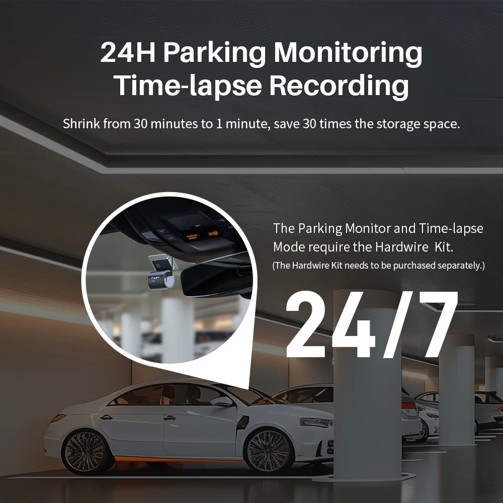 2K KAWA MINI 3 Pro Cameras for Car DVR Tiny Dash Cam