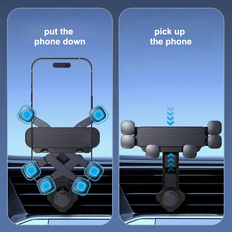 SEAMETAL Car Phone Holder Gravity Auto Cellphone Stand Mount