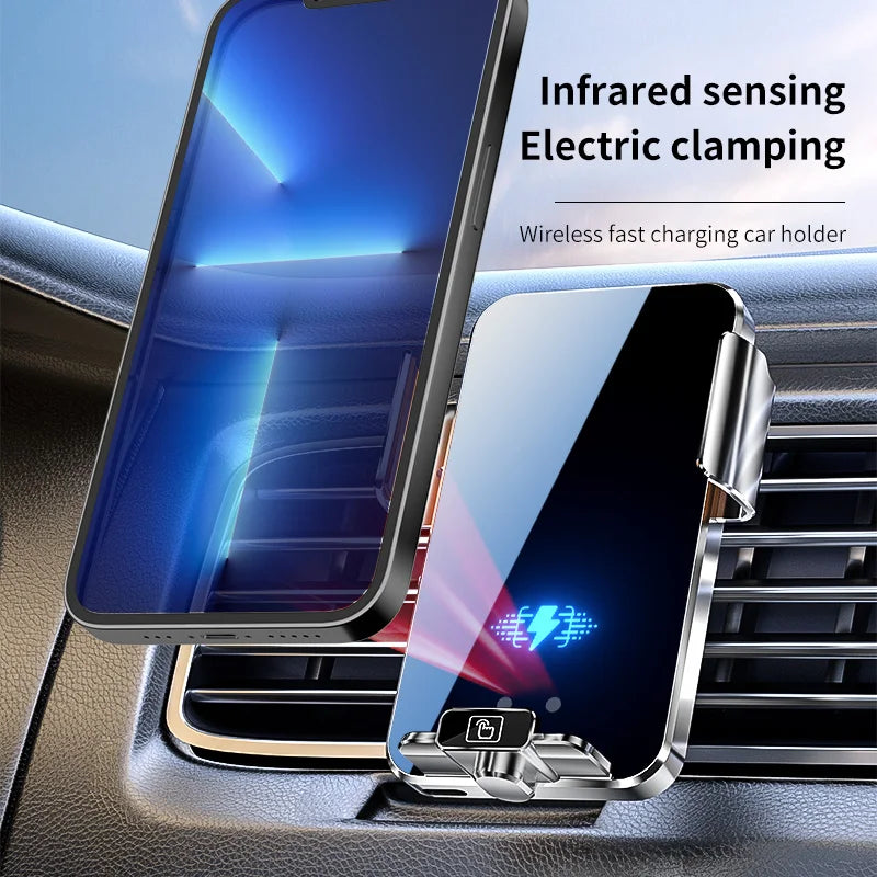 66W Magnetic Head Car Phone Holder 15W Fast Wireless Charger