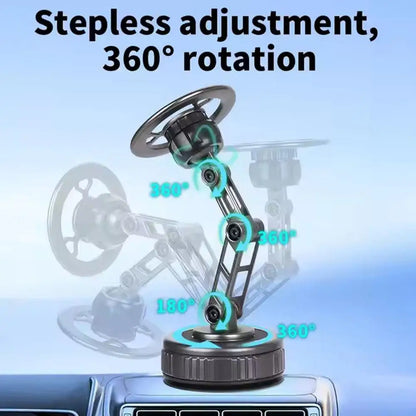 Car Phone Holder With Vacuum Magnetic Suction Cup Foldable
