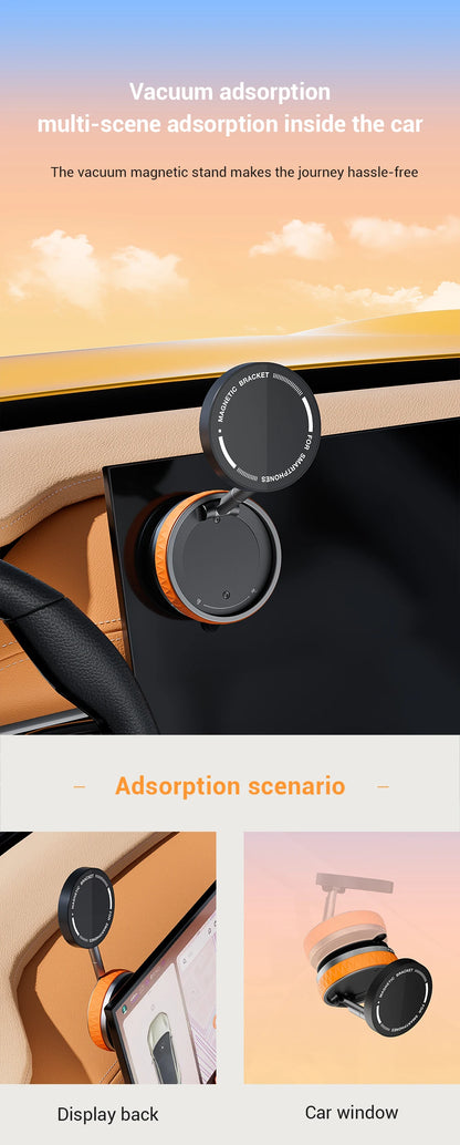 360° Magnetic Vacuum Suction Phone Holder | Dual 180° Adjustable
