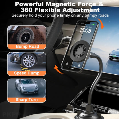 Universal Magnetic Car Phone Holder Cup Holder