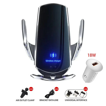 30W Car Wireless Charger Magnetic Automatic Car Mount Holder