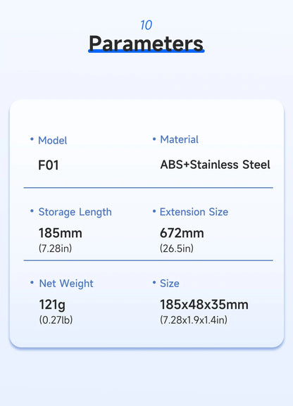 F01 Selfie Stick Portable Tripod Phone Stand