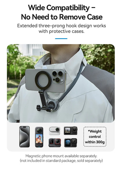 TELESIN Phone Action Camera 2 in 1 Neck Hold Mount