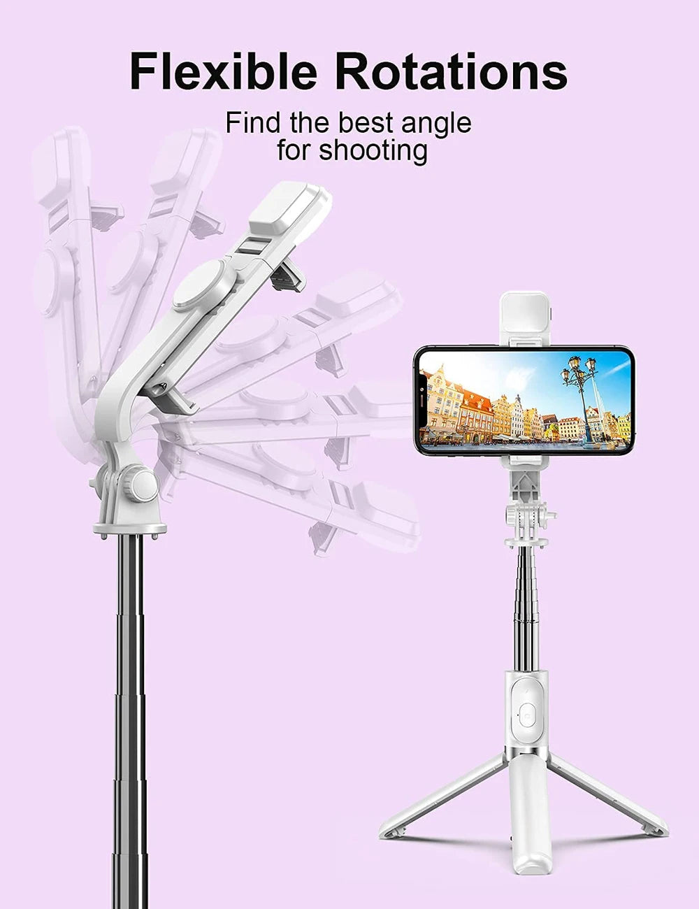 Wireless Bluetooth Selfie Stick Foldable Portable Tripod