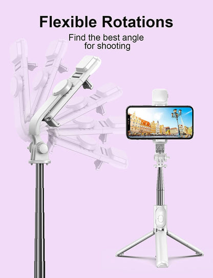 Wireless Bluetooth Selfie Stick Foldable Portable Tripod