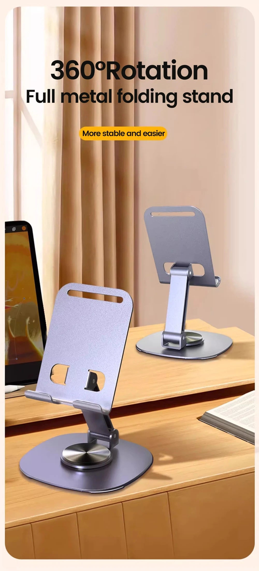 Rotating Table Cell Phone Holder Support Desktop Stand